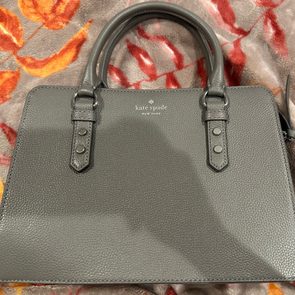 Authentic Kate Spade Gray Leather Handbag